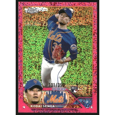 2023 Topps Chrome Magenta Speckle Refractors #217 Kodai Senga