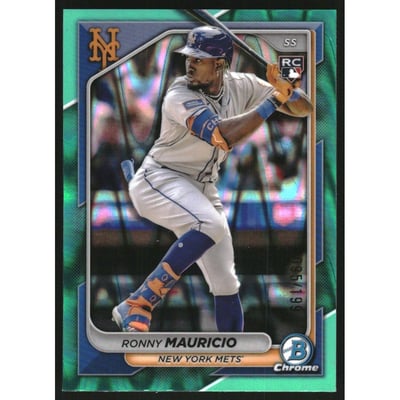 2024 Bowman Chrome Aqua RayWave Refractors #24 Ronny Mauricio