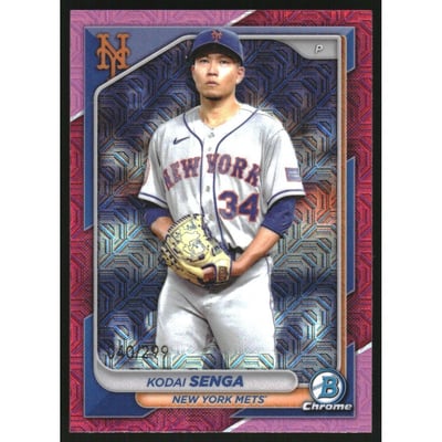2024 Bowman Chrome Bowman Mega Box Pink Refractors #1 Kodai Senga