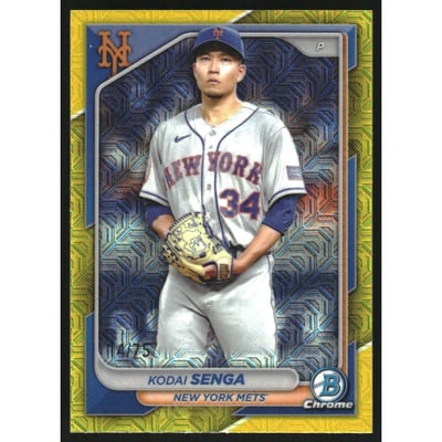2024 Bowman Chrome Bowman Mega Box Yellow Refractors #1 Kodai Senga