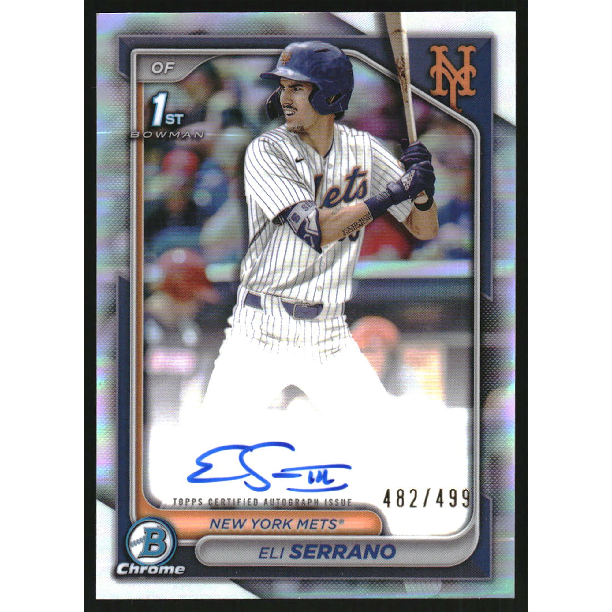 2024 Bowman Chrome Draft Autographs Refractors #CPAESE Eli Serrano 