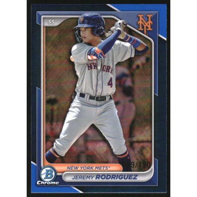 2024 Bowman Chrome Draft Blue Refractors #BDC171 Jeremy Rodriguez