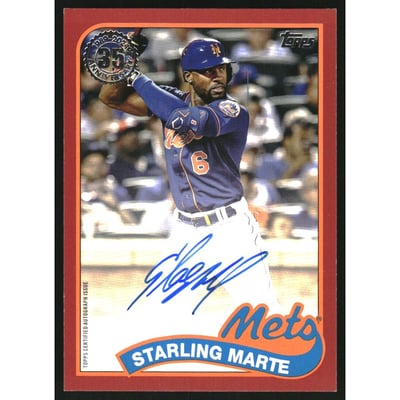 2024 Topps '89 Topps Autographs Red #89BASM Starling Marte S2