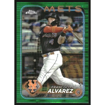 2024 Topps Chrome Green Sonar Refractors #188 Francisco Alvarez