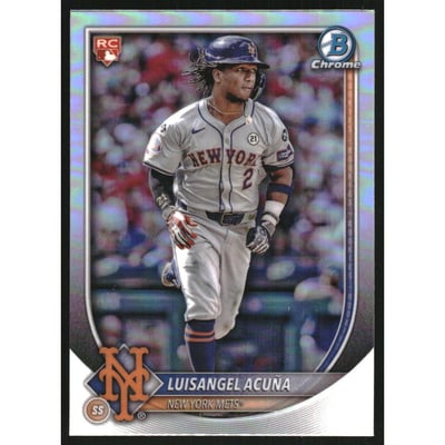 2025 Bowman Chrome Red Rookie Logo #83 Luisangel Acuna
