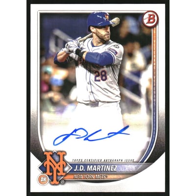 2025 Bowman Rookie and Veteran Autographs #PRVJM J.D. Martinez