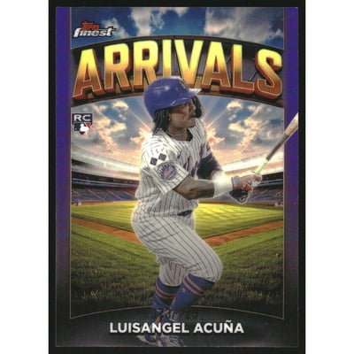 2025 Finest Arrivals Purple Refractors #A12 Luisangel Acuna