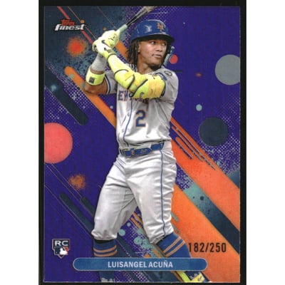 2025 Finest Purple Refractors #52 Luisangel Acuna