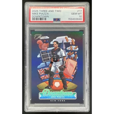 2025 Panini Three and Two Downtown #17 Mike Piazza PSA 10