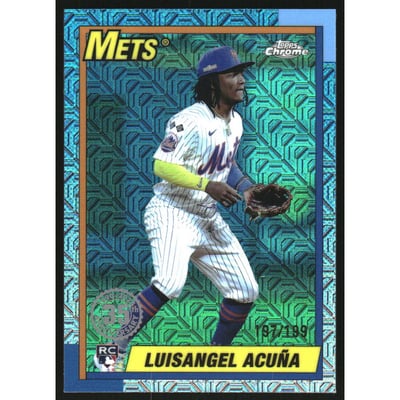 2025 Topps '90 Topps Silver Pack Chrome Aqua Refractors #T90C128 Luisangel Acuna