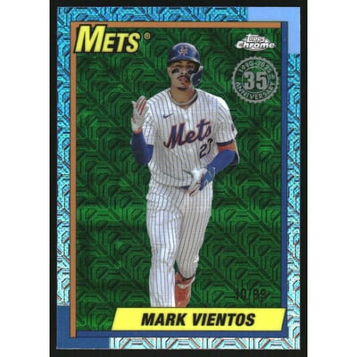 2025 Topps '90 Topps Silver Pack Chrome Green Refractors #T90C129 Mark Vientos