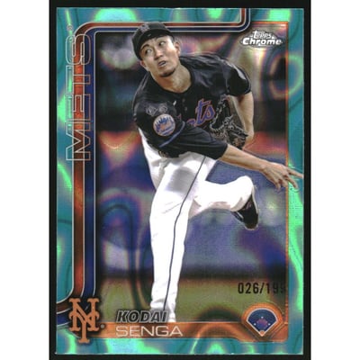 2025 Topps Chrome Aqua Lava Refractors #246 Kodai Senga