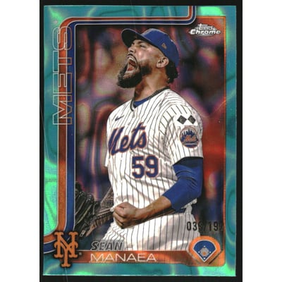 2025 Topps Chrome Aqua Lava Refractors #287 Sean Manaea