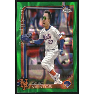 2025 Topps Chrome Green Lava Refractors #129 Mark Vientos