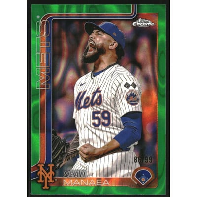 2025 Topps Chrome Green Lava Refractors #287 Sean Manaea