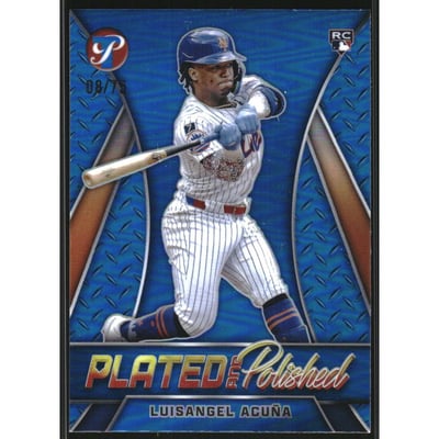 2025 Topps Pristine Plated and Polished Blue Refractors #PP29 Luisangel Acuna