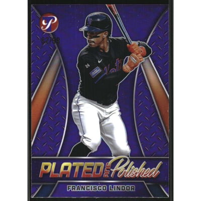 2025 Topps Pristine Plated and Polished Purple Refractors #PP15 Francisco Lindor