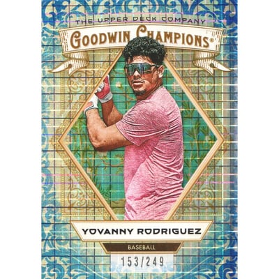 2025 Upper Deck Goodwin Champions Blue Checkers #42 Yovanny Rodriguez