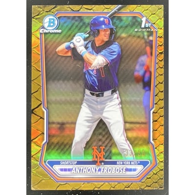 2026 Bowman Chrome Prospects Reptilian Gold #BCP-85 Anthony Frobose RC /50