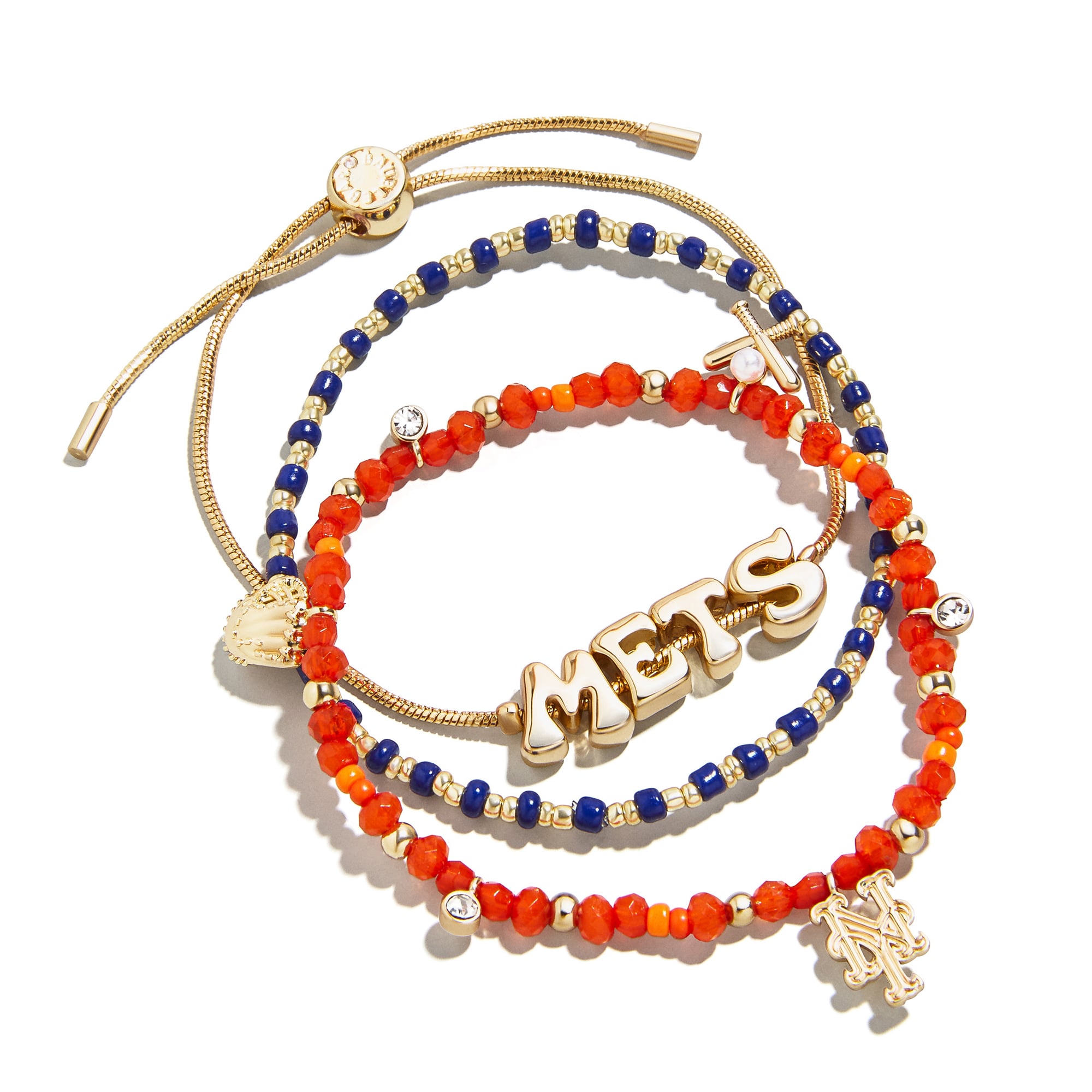 New York Mets BaubleBar 3-Pack Bracelet Set