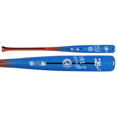 Darryl Strawberry New York Mets Autographed Fanatics Authentic Big Time Bats Chrome Bat with Multiple Rookie Year Inscriptions - Limited Edition #5/5
