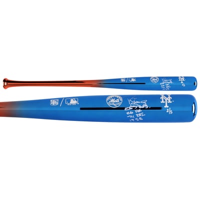 Darryl Strawberry New York Mets Autographed Fanatics Authentic Big Time Bats Chrome Bat with Multiple Rookie Year Inscriptions - Limited Edition of 5