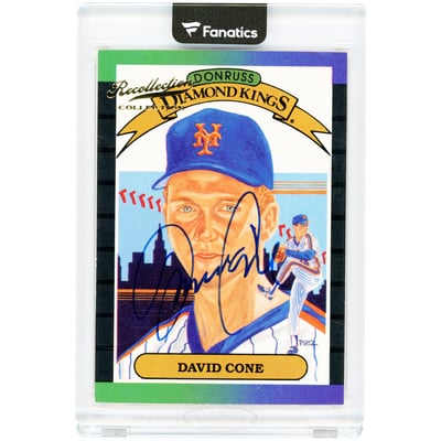 David Cone New York Mets Autographed 1998 Leaf Buyback Donruss Diamond Kings #9 #35/116 Card