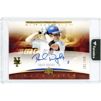 David Wright New York Mets Autographed 2005 Upper Deck Artifacts Auto Facts #DW #391/599 Card