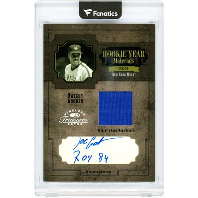 Dwight Gooden New York Mets Autographed 2005 Donruss Timeless Treasures Rookie Year Materials Game Used Jersey Relic #RYM-24 #24/25 Card with "ROY 84" Inscription