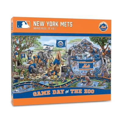 New York Mets Fanpoint 10.5" x 28" Game Day at the Zoo 500-Piece Puzzle
