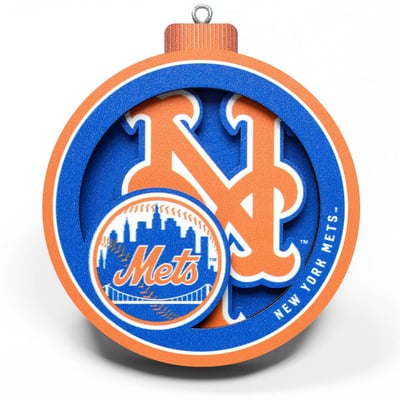 New York Mets Fanpoint 3D Logo Series Ornament