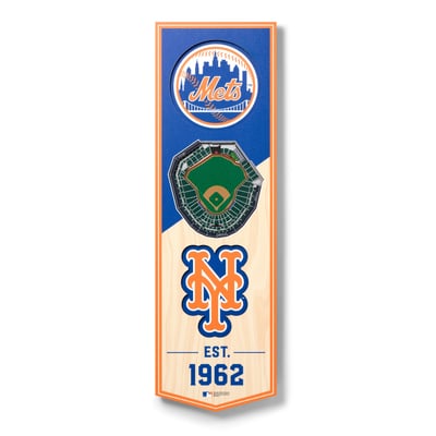 New York Mets Fanpoint 6'' x 19'' 3D StadiumView Banner