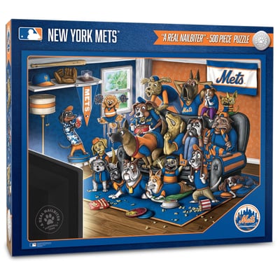 New York Mets Fanpoint Purebred Fans 18'' x 24'' A Real Nailbiter 500-Piece Puzzle