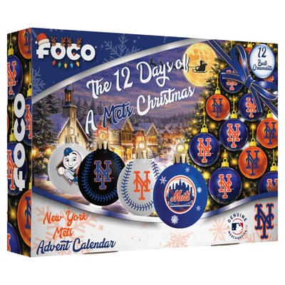  New York Mets FOCO 2026 Ball Ornament Advent Calendar