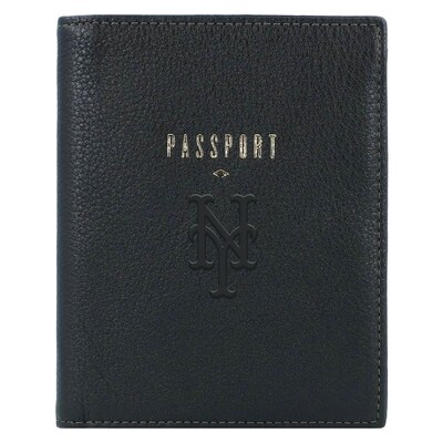 New York Mets Fossil Travel RFID Passport Case - Black