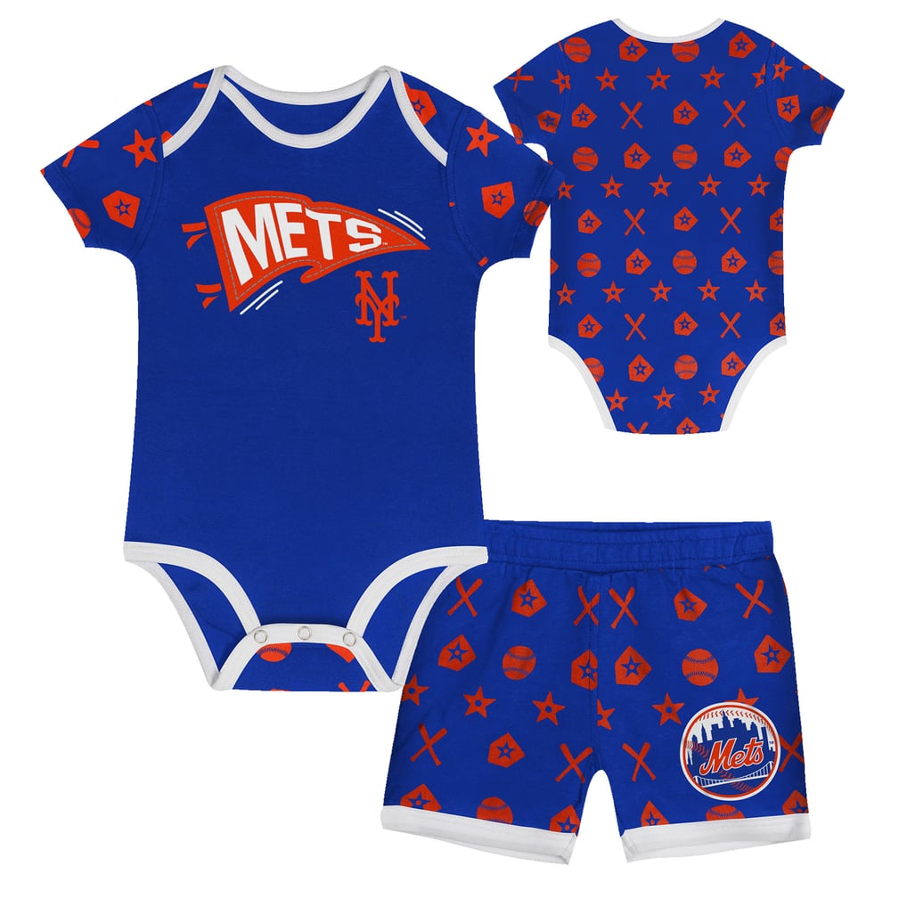  New York Mets Infant On Deck 2-Piece Diaper Cover Set - Blue