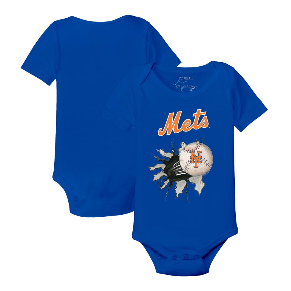 New York Mets Tiny Turnip Infant Baseball Tear Bodysuit - Royal