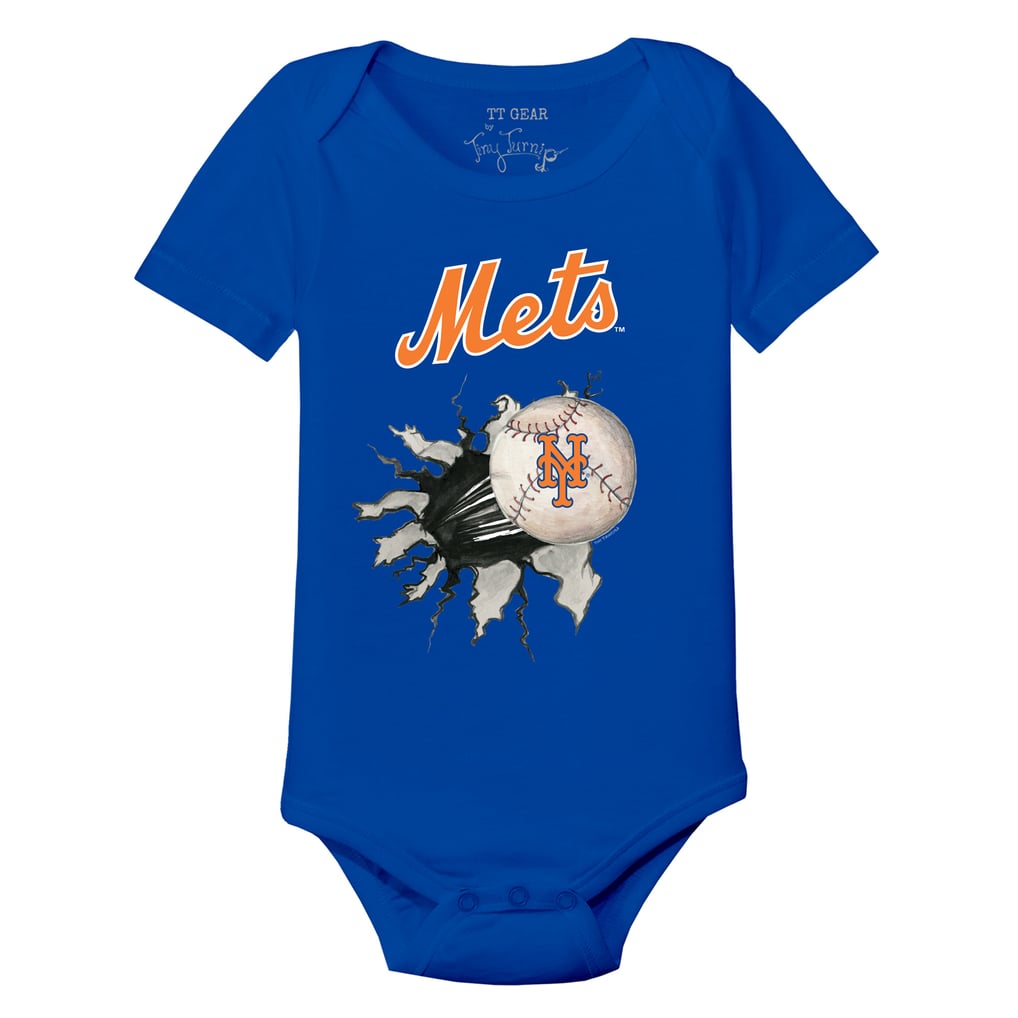 New York Mets Tiny Turnip Infant Baseball Tear Bodysuit - Royal