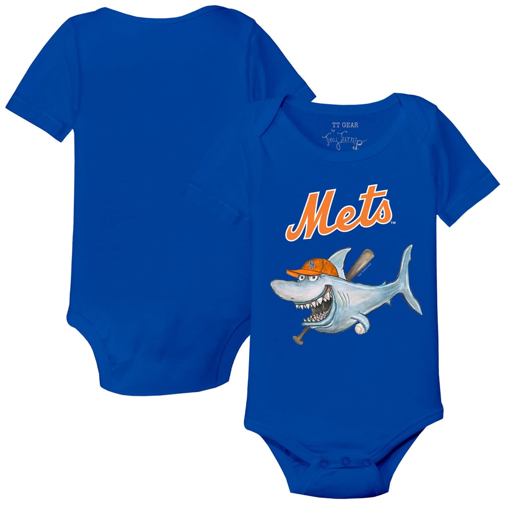 New York Mets Tiny Turnip Infant Shark Bodysuit - Royal