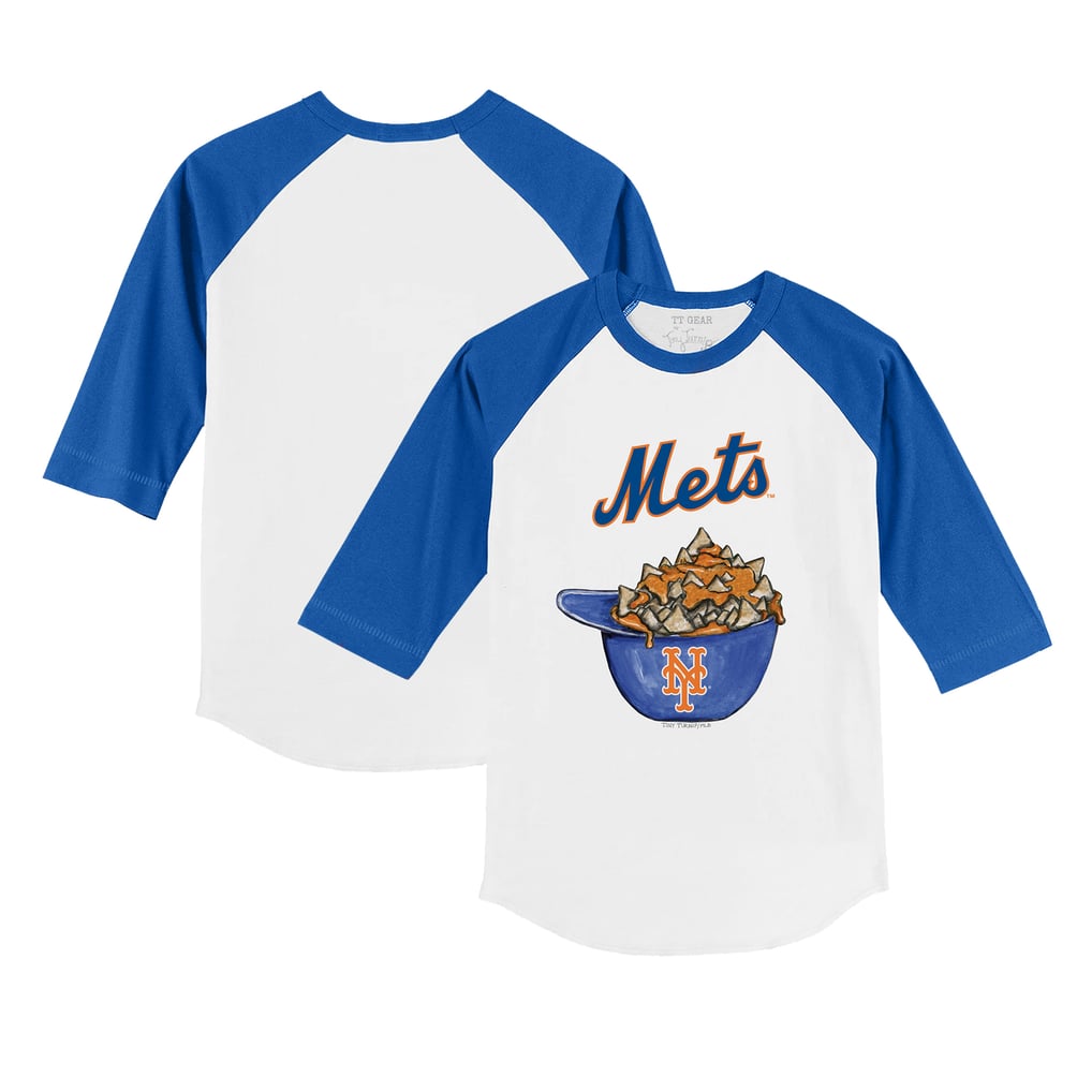 Infant New York Mets Tiny Turnip White/Royal Nacho Helmet Raglan 3/4 ...