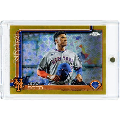 Juan Soto New York Mets 2025 Topps Chrome Logofractor Gold Refractor #200 #50/50 Card