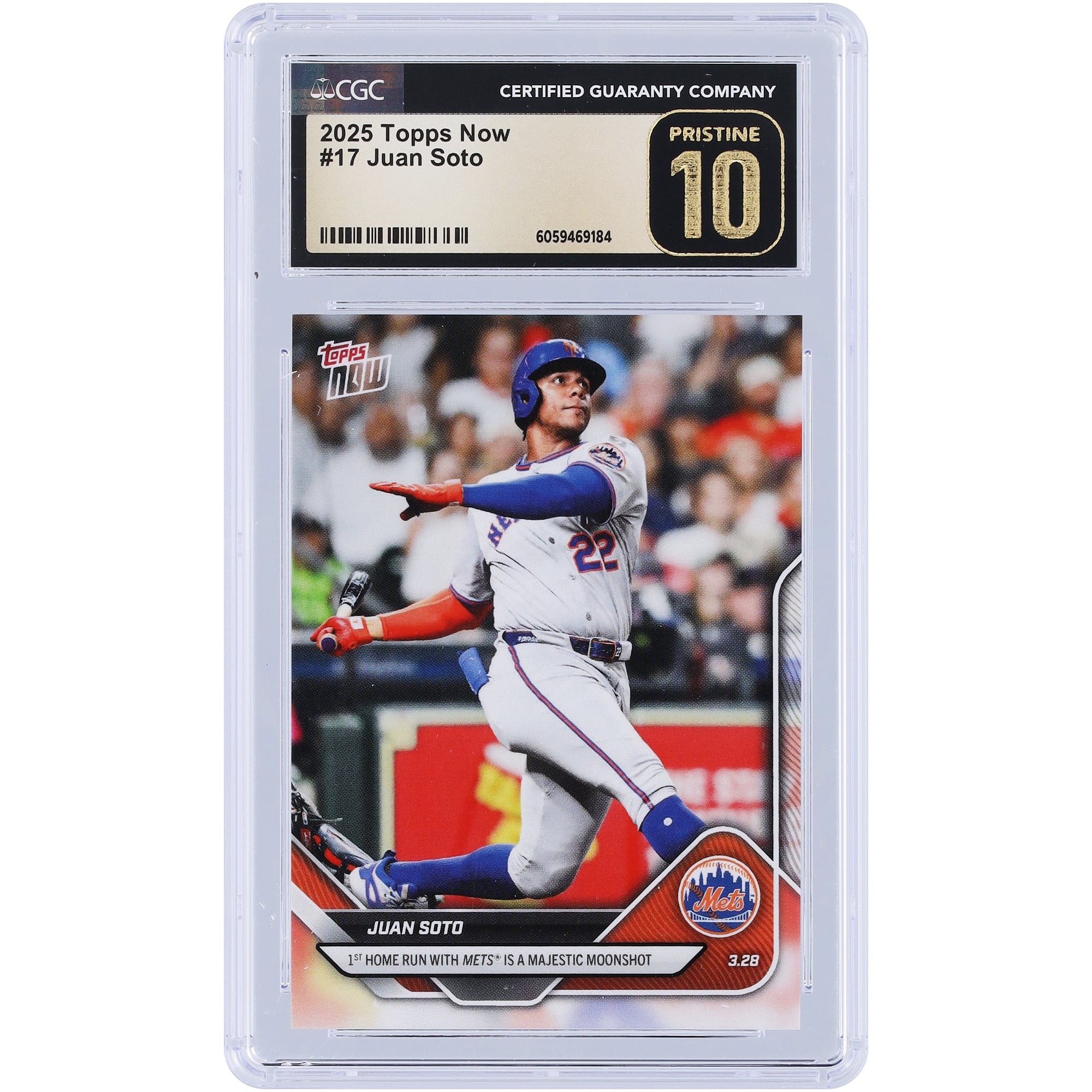 Juan Soto New York Mets 2025 Topps Now 1st Home Run With Mets Is A ...