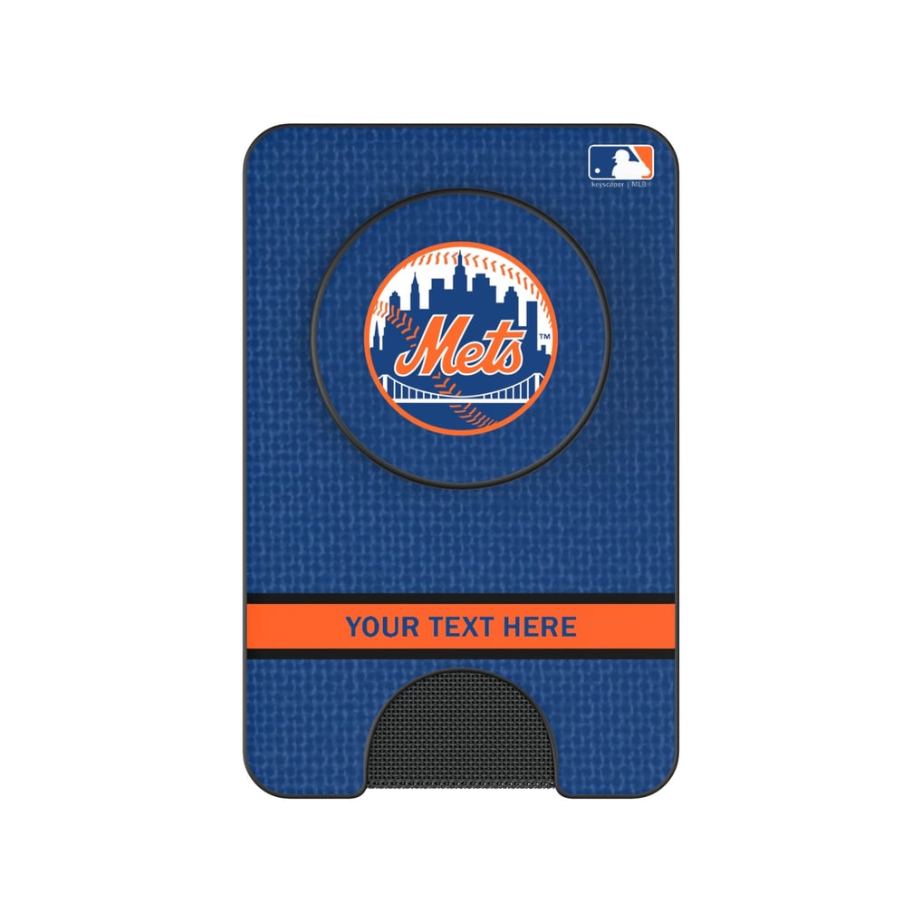 New York Mets Keyscaper Personalized Solid PopSockets Magnetic Wallet