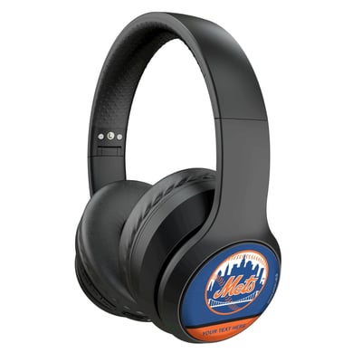 New York Mets Keyscaper Personalized Solid Wireless Bluetooth Headphones With Case