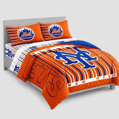 Logo Brands New York Mets Momentum Bed In A Bag - Full