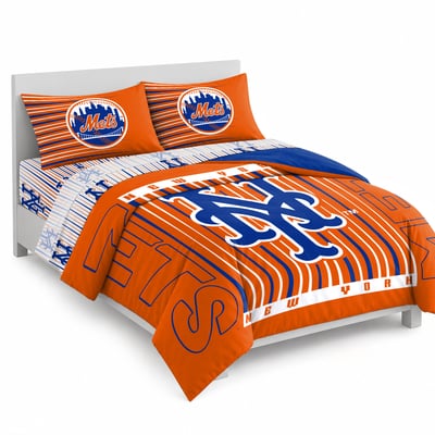 Logo Brands New York Mets Momentum Bed In A Bag - Queen