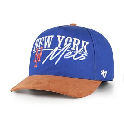 New York Mets '47 Scribe Line Hitch Adjustable Hat - Royal/Light Brown