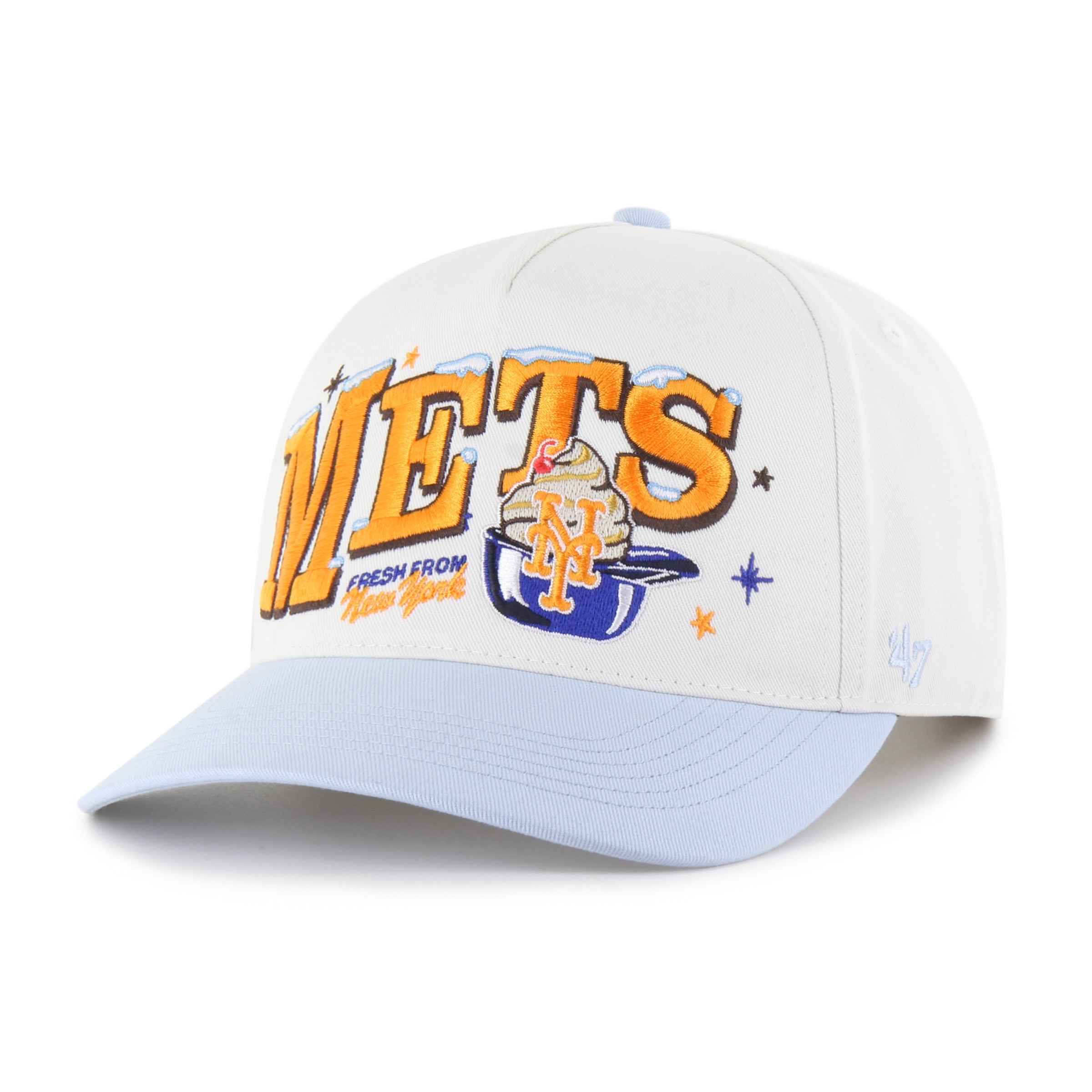 Men's New York Mets '47 Stone/Light Blue Parlor Hitch Adjustable Hat