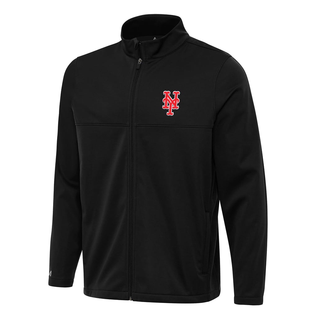 New York Mets Antigua Links 2 Full-Zip Golf Jacket - Black