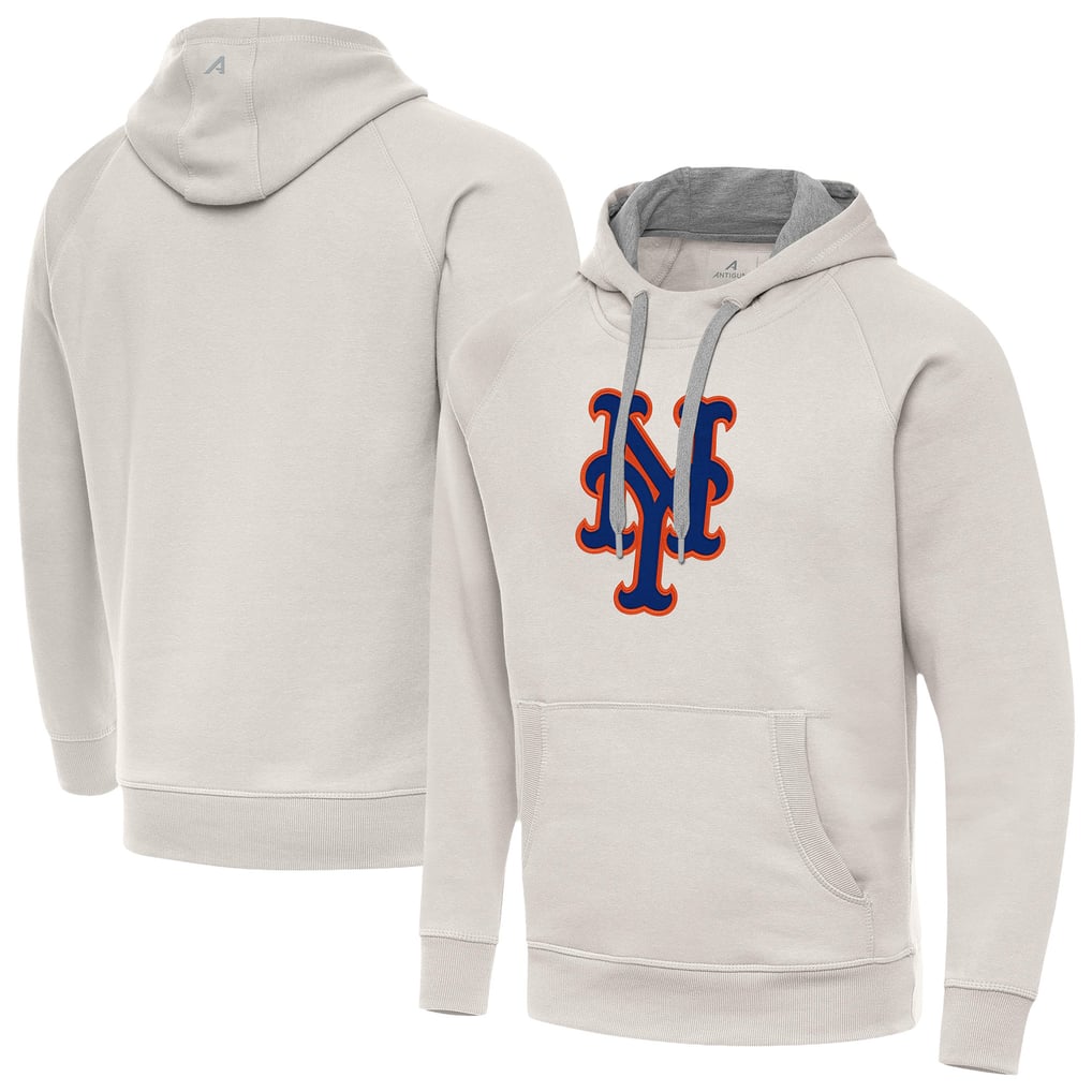 New York Mets Antigua Victory Pullover Hoodie - Cream